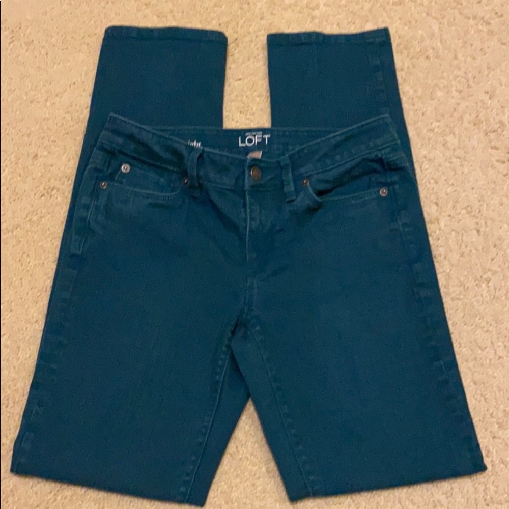 Ann Taylor Loft Forest Green Jeans